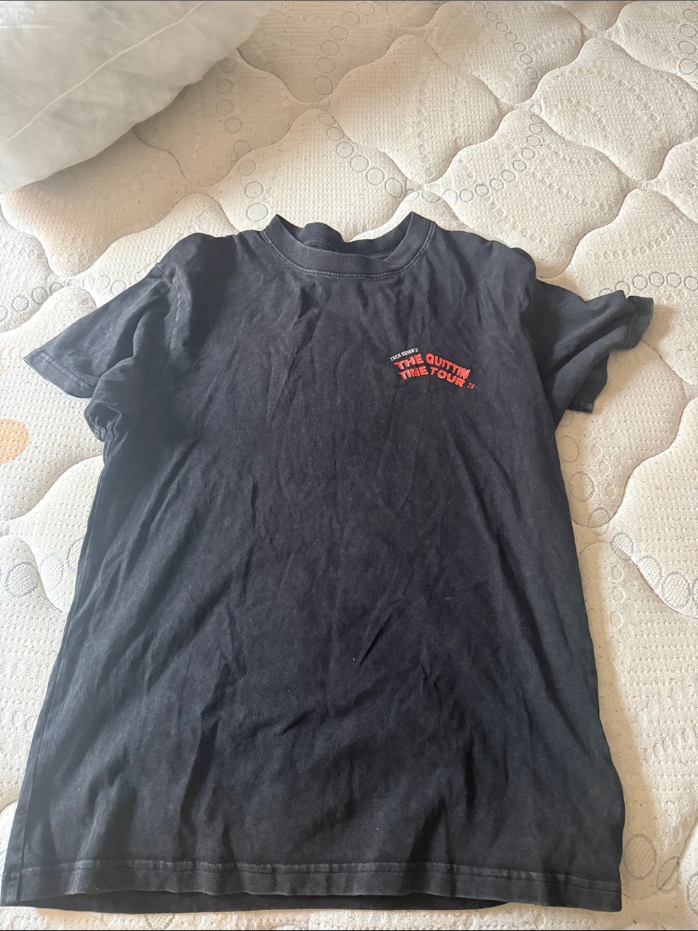 Women’s Black Short-Sleeve Graphic Tee with Red Chest Accent
